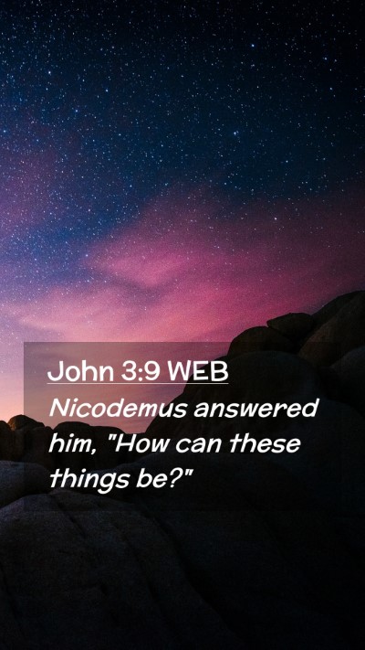 Picture 02 - John 3:9 WEB Mobile Phone Wallpaper - Nicodemus answered him, 