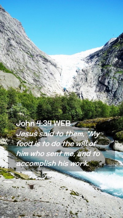 Picture 02 - John 4:34 WEB Mobile Phone Wallpaper - Jesus said to them, 