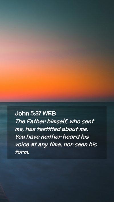 Picture 02 - John 5:37 WEB Mobile Phone Wallpaper - The Father himself, who sent me, has testified - Mobile Bible Verse Wallpaper