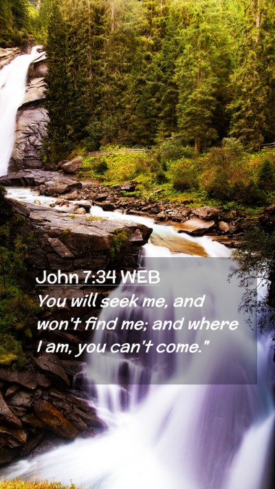 Picture 02 - John 7:34 WEB Mobile Phone Wallpaper - You will seek me, and won't find me; and where I - Mobile Bible Verse Wallpaper