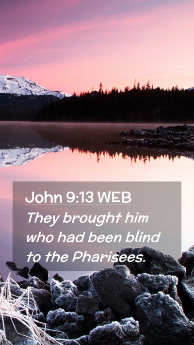 Picture 02 - John 9:13 WEB Mobile Phone Wallpaper - They brought him who had been blind to the - Mobile Bible Verse Wallpaper