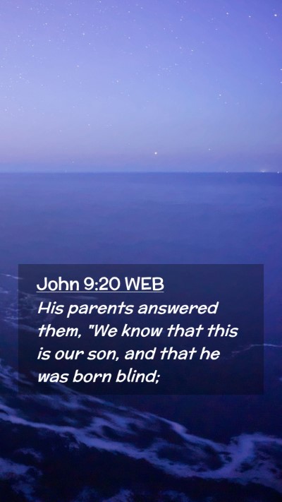 Picture 02 - John 9:20 WEB Mobile Phone Wallpaper - His parents answered them, 