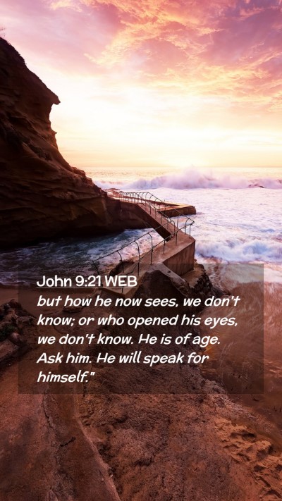 Picture 02 - John 9:21 WEB Mobile Phone Wallpaper - but how he now sees, we don't know; or who opened - Mobile Bible Verse Wallpaper
