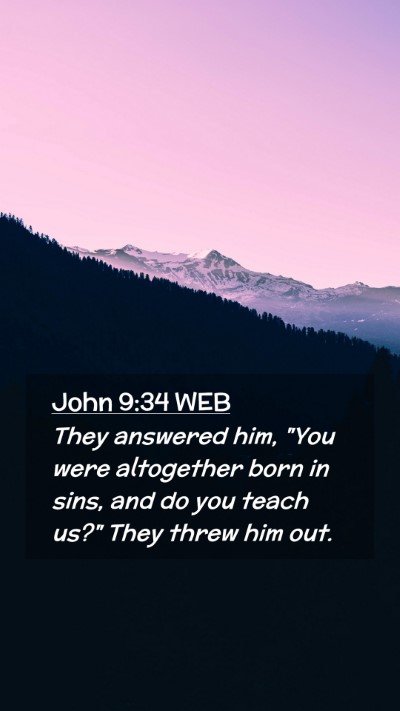 Picture 02 - John 9:34 WEB Mobile Phone Wallpaper - They answered him, 