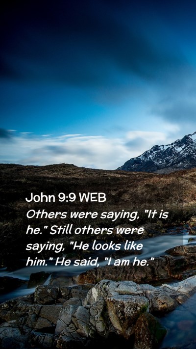 Picture 02 - John 9:9 WEB Mobile Phone Wallpaper - Others were saying, 