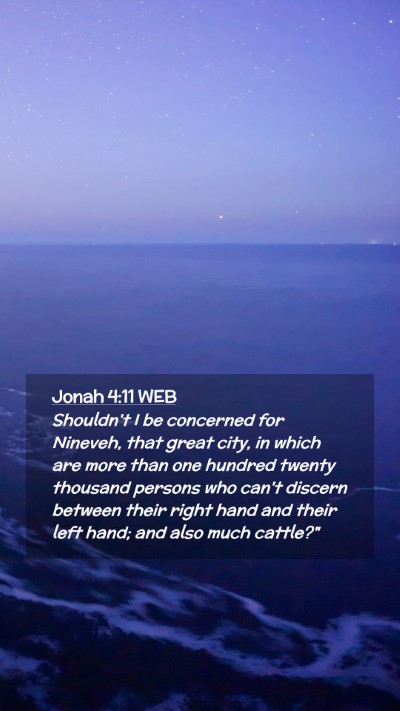 Picture 02 - Jonah 4:11 WEB Mobile Phone Wallpaper - Shouldn't I be concerned for Nineveh, that great - Mobile Bible Verse Wallpaper