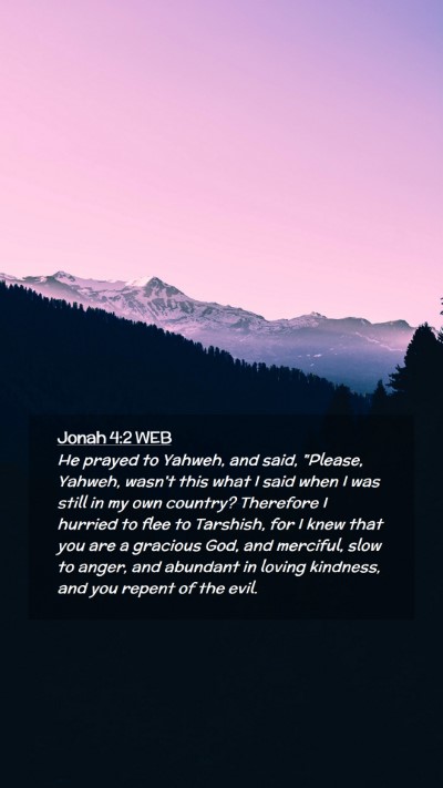 Picture 02 - Jonah 4:2 WEB Mobile Phone Wallpaper - He prayed to Yahweh, and said, 