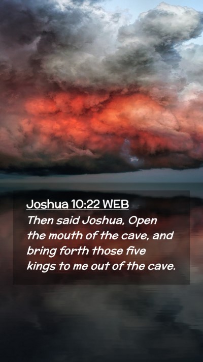 Picture 02 - Joshua 10:22 WEB Mobile Phone Wallpaper - Then said Joshua, Open the mouth of the cave, and - Mobile Bible Verse Wallpaper