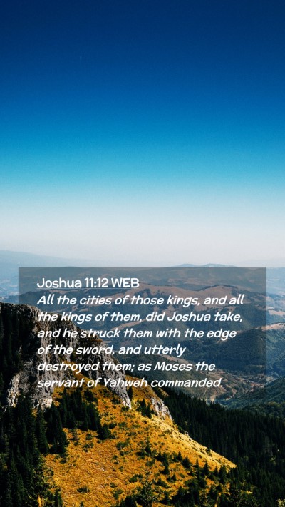 Picture 02 - Joshua 11:12 WEB Mobile Phone Wallpaper - All the cities of those kings, and all the kings - Mobile Bible Verse Wallpaper