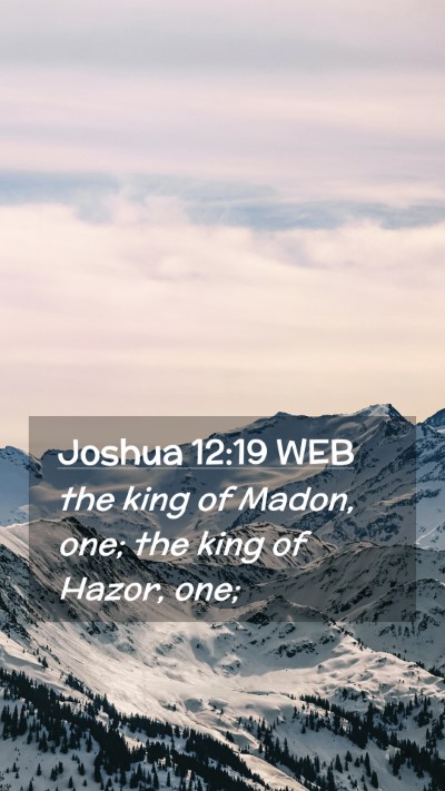 Picture 02 - Joshua 12:19 WEB Mobile Phone Wallpaper - the king of Madon, one; the king of Hazor, - Mobile Bible Verse Wallpaper