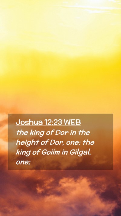 Picture 02 - Joshua 12:23 WEB Mobile Phone Wallpaper - the king of Dor in the height of Dor, one; the - Mobile Bible Verse Wallpaper