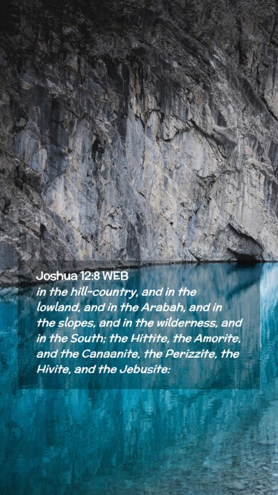 Picture 02 - Joshua 12:8 WEB Mobile Phone Wallpaper - in the hill-country, and in the lowland, and in - Mobile Bible Verse Wallpaper