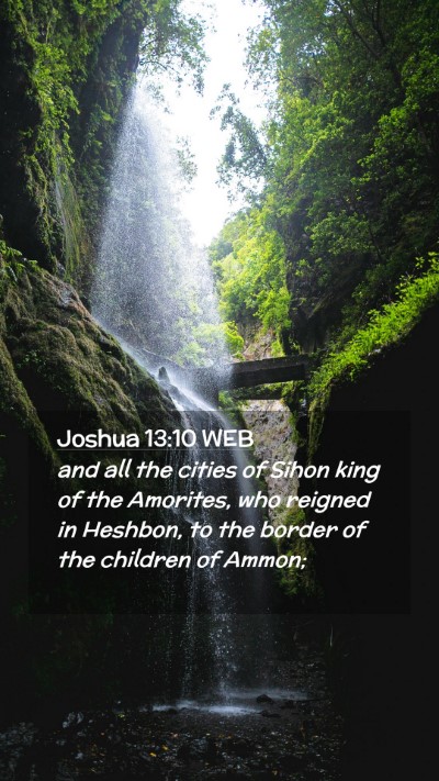 Picture 02 - Joshua 13:10 WEB Mobile Phone Wallpaper - and all the cities of Sihon king of the Amorites, - Mobile Bible Verse Wallpaper