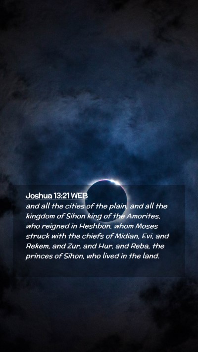 Picture 02 - Joshua 13:21 WEB Mobile Phone Wallpaper - and all the cities of the plain, and all the - Mobile Bible Verse Wallpaper