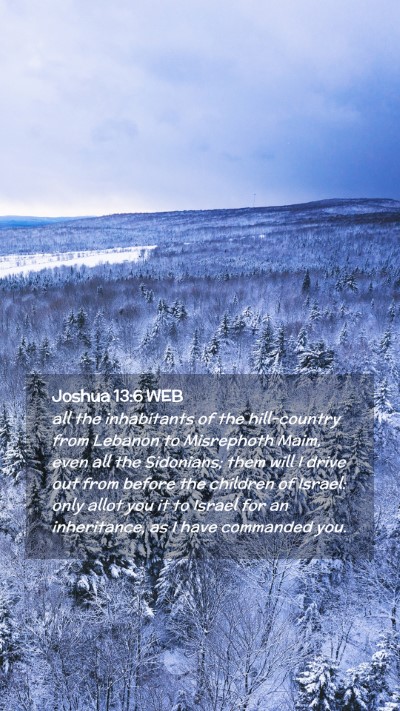 Picture 02 - Joshua 13:6 WEB Mobile Phone Wallpaper - all the inhabitants of the hill-country from - Mobile Bible Verse Wallpaper