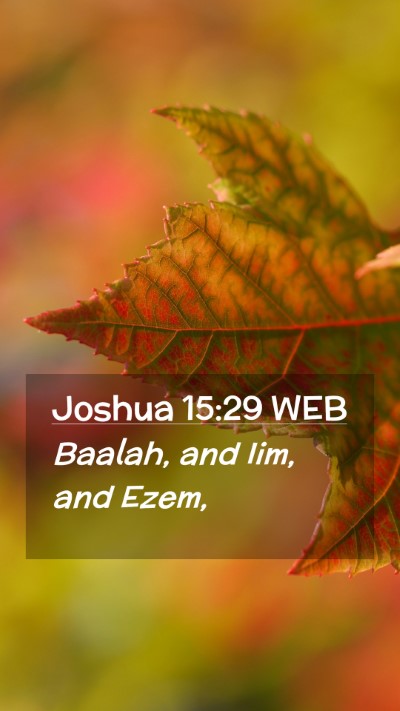 Picture 02 - Joshua 15:29 WEB Mobile Phone Wallpaper - Baalah, and Iim, and - Mobile Bible Verse Wallpaper