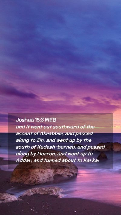 Picture 02 - Joshua 15:3 WEB Mobile Phone Wallpaper - and it went out southward of the ascent of - Mobile Bible Verse Wallpaper