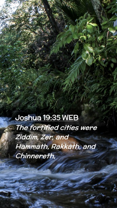 Picture 02 - Joshua 19:35 WEB Mobile Phone Wallpaper - The fortified cities were Ziddim, Zer, and - Mobile Bible Verse Wallpaper