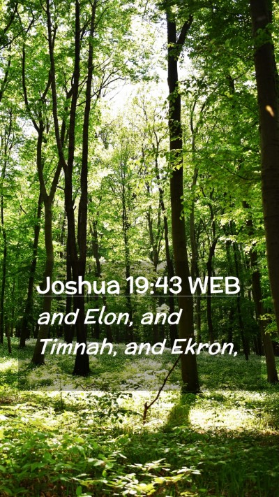 Picture 02 - Joshua 19:43 WEB Mobile Phone Wallpaper - and Elon, and Timnah, and - Mobile Bible Verse Wallpaper