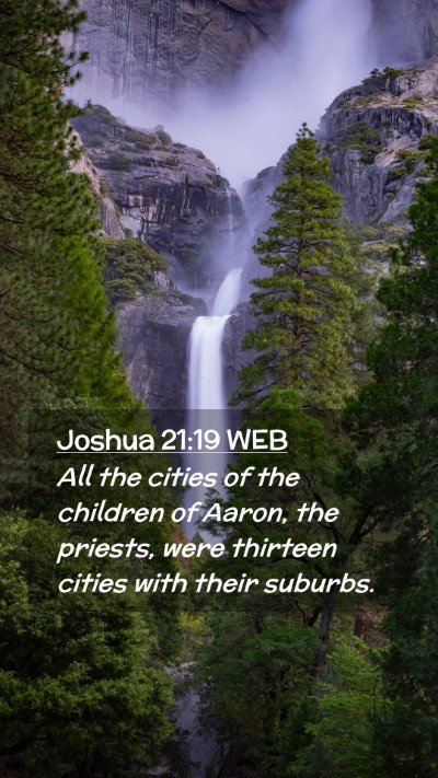 Picture 02 - Joshua 21:19 WEB Mobile Phone Wallpaper - All the cities of the children of Aaron, the - Mobile Bible Verse Wallpaper