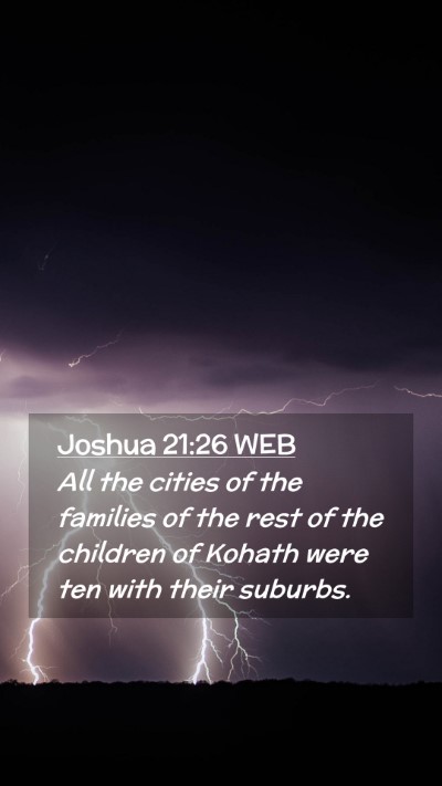 Picture 02 - Joshua 21:26 WEB Mobile Phone Wallpaper - All the cities of the families of the rest of the - Mobile Bible Verse Wallpaper