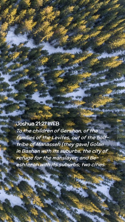 Picture 02 - Joshua 21:27 WEB Mobile Phone Wallpaper - To the children of Gershon, of the families of - Mobile Bible Verse Wallpaper