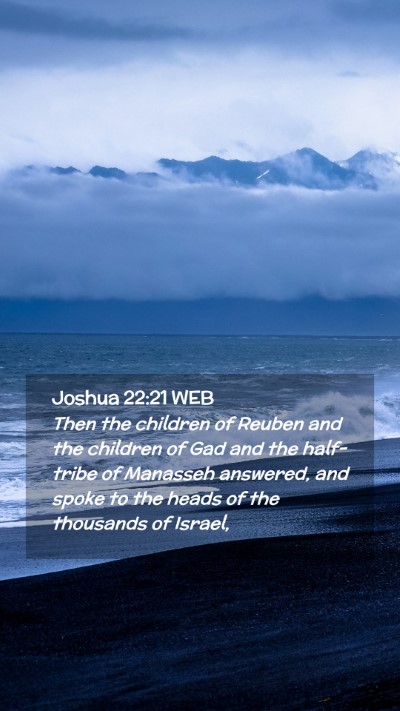 Picture 02 - Joshua 22:21 WEB Mobile Phone Wallpaper - Then the children of Reuben and the children of - Mobile Bible Verse Wallpaper
