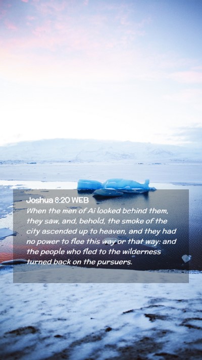 Picture 02 - Joshua 8:20 WEB Mobile Phone Wallpaper - When the men of Ai looked behind them, they saw, - Mobile Bible Verse Wallpaper