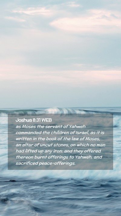 Picture 02 - Joshua 8:31 WEB Mobile Phone Wallpaper - as Moses the servant of Yahweh commanded the - Mobile Bible Verse Wallpaper