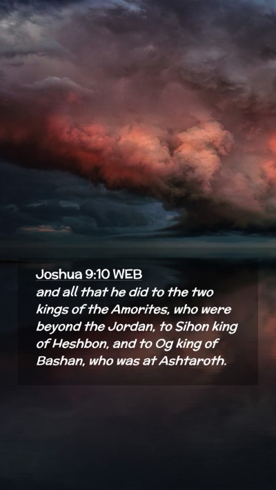 Picture 02 - Joshua 9:10 WEB Mobile Phone Wallpaper - and all that he did to the two kings of the - Mobile Bible Verse Wallpaper