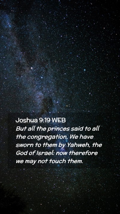 Picture 02 - Joshua 9:19 WEB Mobile Phone Wallpaper - But all the princes said to all the congregation, - Mobile Bible Verse Wallpaper