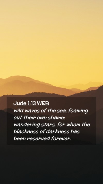 Picture 02 - Jude 1:13 WEB Mobile Phone Wallpaper - wild waves of the sea, foaming out their own - Mobile Bible Verse Wallpaper