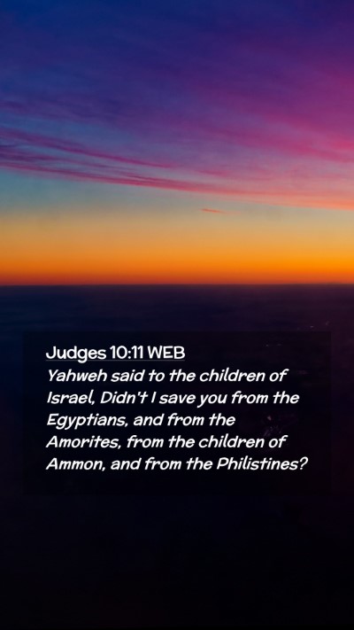 Picture 02 - Judges 10:11 WEB Mobile Phone Wallpaper - Yahweh said to the children of Israel, Didn't I - Mobile Bible Verse Wallpaper