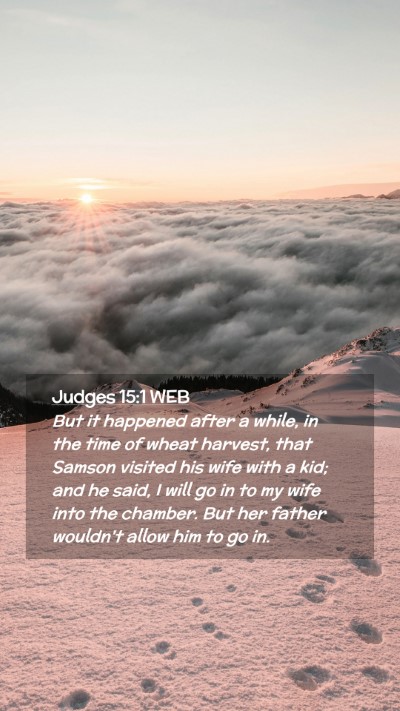 Picture 02 - Judges 15:1 WEB Mobile Phone Wallpaper - But it happened after a while, in the time of - Mobile Bible Verse Wallpaper
