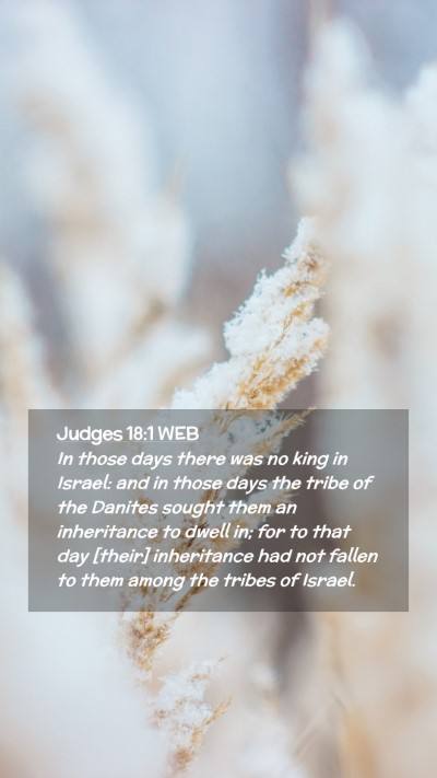 Picture 02 - Judges 18:1 WEB Mobile Phone Wallpaper - In those days there was no king in Israel: and in - Mobile Bible Verse Wallpaper