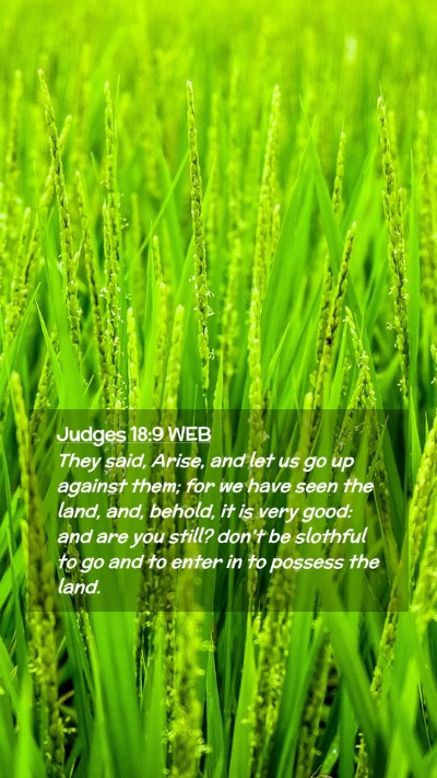 Picture 02 - Judges 18:9 WEB Mobile Phone Wallpaper - They said, Arise, and let us go up against them; - Mobile Bible Verse Wallpaper