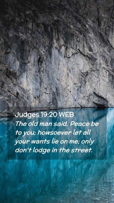 Picture 02 - Judges 19:20 WEB Mobile Phone Wallpaper - The old man said, Peace be to you; howsoever let - Mobile Bible Verse Wallpaper