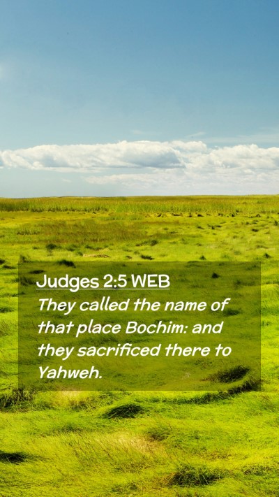 Picture 02 - Judges 2:5 WEB Mobile Phone Wallpaper - They called the name of that place Bochim: and - Mobile Bible Verse Wallpaper