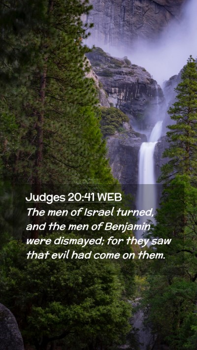 Picture 02 - Judges 20:41 WEB Mobile Phone Wallpaper - The men of Israel turned, and the men of Benjamin - Mobile Bible Verse Wallpaper