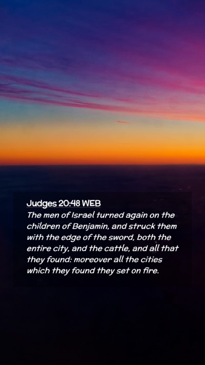Picture 02 - Judges 20:48 WEB Mobile Phone Wallpaper - The men of Israel turned again on the children of - Mobile Bible Verse Wallpaper