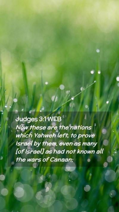 Picture 02 - Judges 3:1 WEB Mobile Phone Wallpaper - Now these are the nations which Yahweh left, to - Mobile Bible Verse Wallpaper