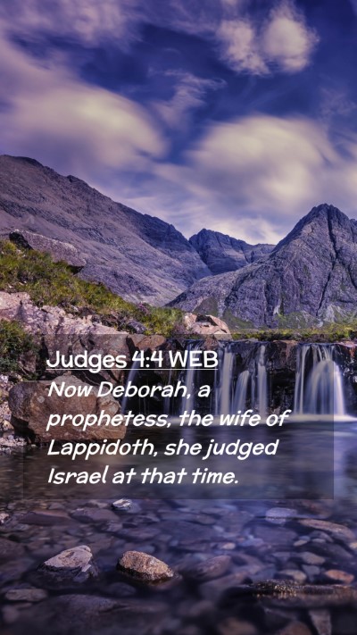 Picture 02 - Judges 4:4 WEB Mobile Phone Wallpaper - Now Deborah, a prophetess, the wife of Lappidoth, - Mobile Bible Verse Wallpaper