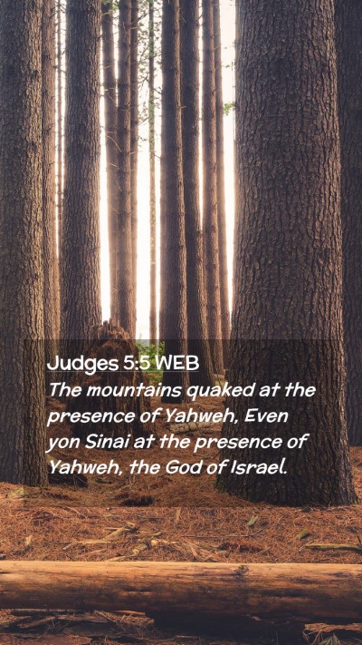 Picture 02 - Judges 5:5 WEB Mobile Phone Wallpaper - The mountains quaked at the presence of Yahweh, - Mobile Bible Verse Wallpaper