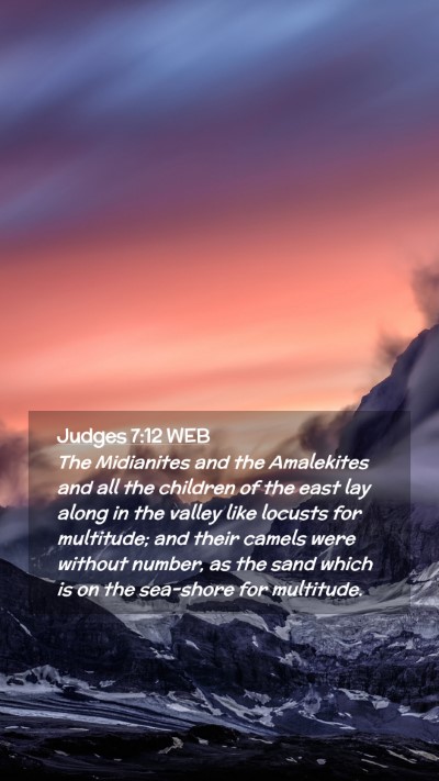 Picture 02 - Judges 7:12 WEB Mobile Phone Wallpaper - The Midianites and the Amalekites and all the - Mobile Bible Verse Wallpaper