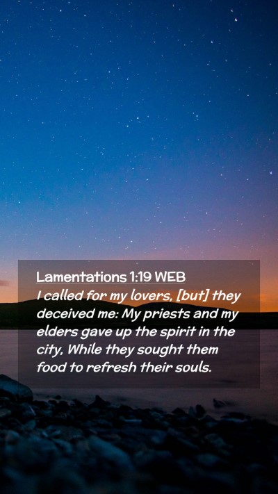 Picture 02 - Lamentations 1:19 WEB Mobile Phone Wallpaper - I called for my lovers, [but] they deceived me: - Mobile Bible Verse Wallpaper