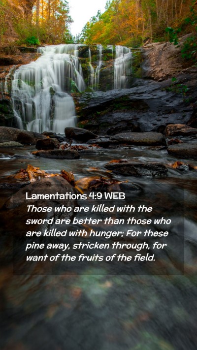 Picture 02 - Lamentations 4:9 WEB Mobile Phone Wallpaper - Those who are killed with the sword are better - Mobile Bible Verse Wallpaper