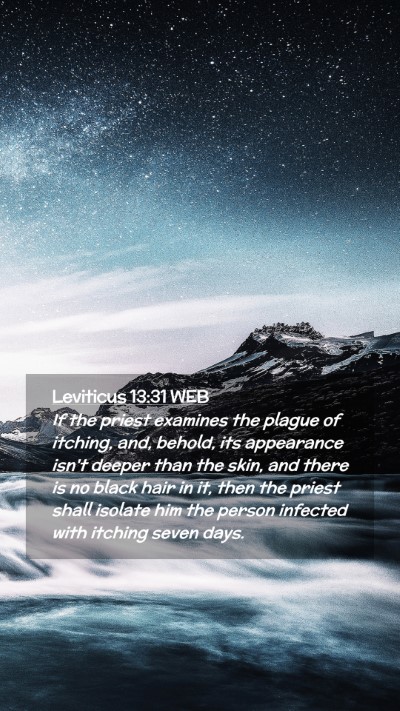 Picture 02 - Leviticus 13:31 WEB Mobile Phone Wallpaper - If the priest examines the plague of itching, - Mobile Bible Verse Wallpaper