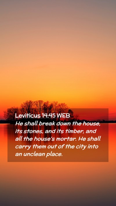 Picture 02 - Leviticus 14:45 WEB Mobile Phone Wallpaper - He shall break down the house, its stones, and - Mobile Bible Verse Wallpaper