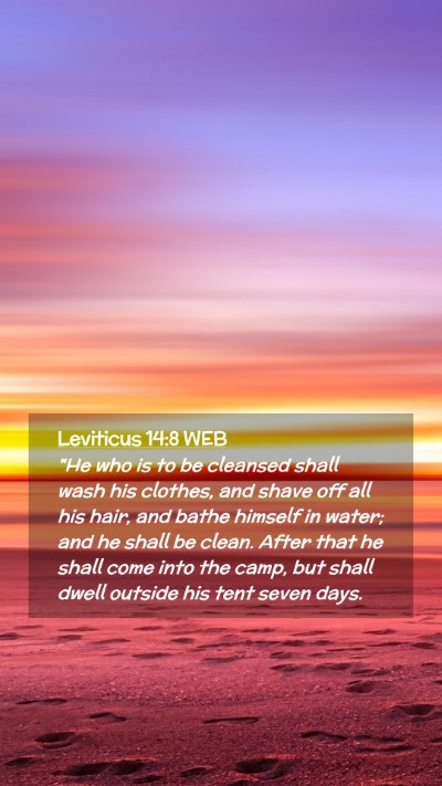 Picture 02 - Leviticus 14:8 WEB Mobile Phone Wallpaper - 
