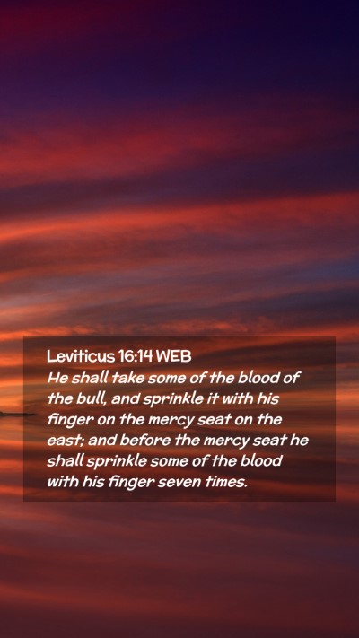 Picture 02 - Leviticus 16:14 WEB Mobile Phone Wallpaper - He shall take some of the blood of the bull, and - Mobile Bible Verse Wallpaper